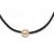 Black braided leather necklace and pearl australian Moea Pearls - 3