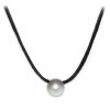 Black leather necklace 13mm Moea Pearls - 2