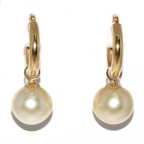 Buy White Gold Creole Earrings White Mother of Pearl Earrings