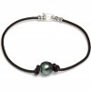 Moea Pearls Natural Leather Bracelet - 1