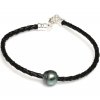 Moea Pearls black leather bracelet - 2