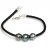Natural leather bracelet 3 pearls Moea Pearls - 2