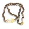 Pearl necklace Akoya and Citrine Moea Pearls - 1