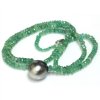 Pearl necklace Tahiti and emerald Moea Pearls - 1