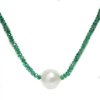 Pearl necklace Australian and emerald Moea Pearls - 2