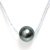 Pearl necklace round tahiti and aquamarine Moea Pearls - 2